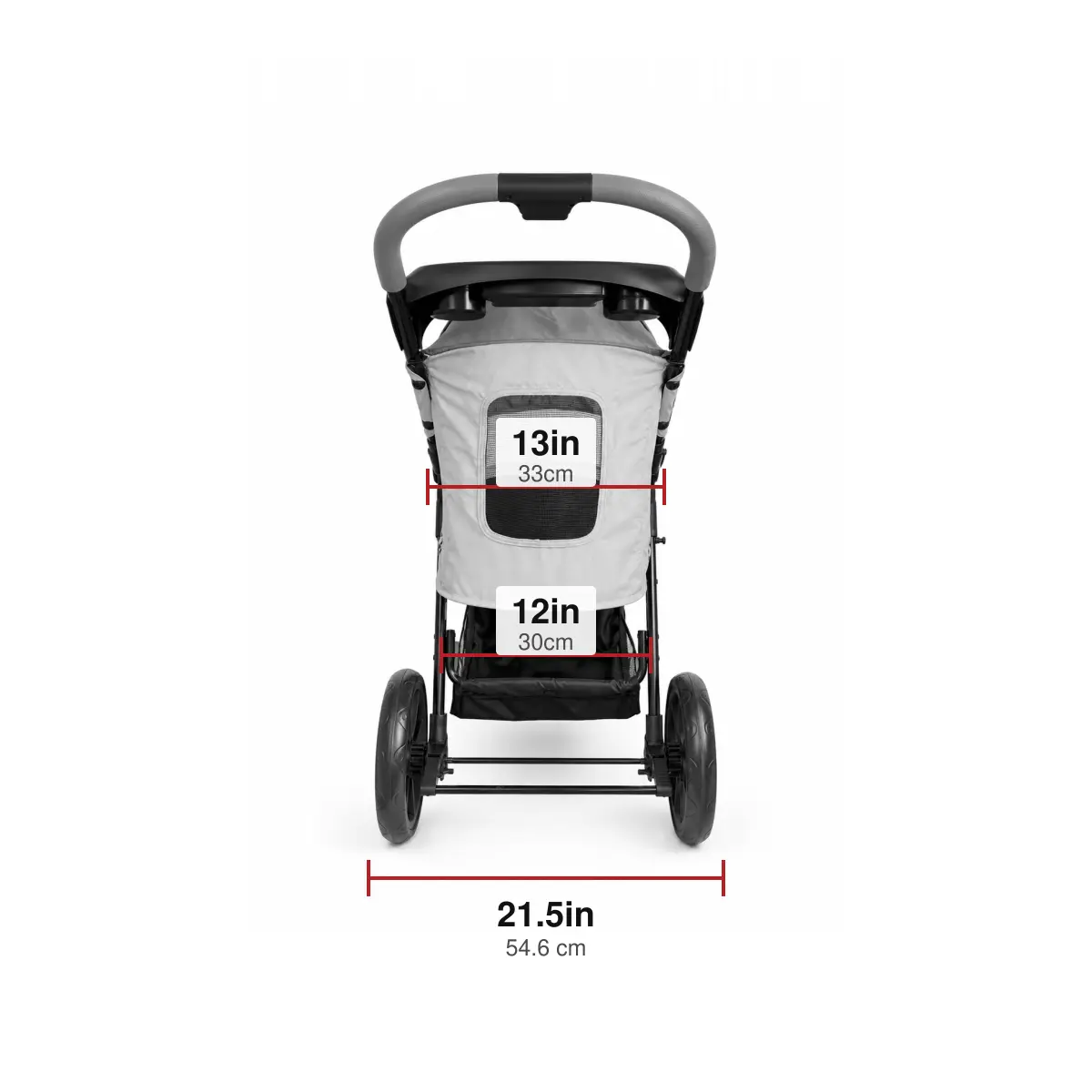 Pet Gear All Terrain NO-ZIP Pet Stroller for Cats/Dogs, Zipperless Entry, Upgraded Easy One-Hand Fold, Jogging Tires, Removable Liner, Cup Holder + Storage Basket